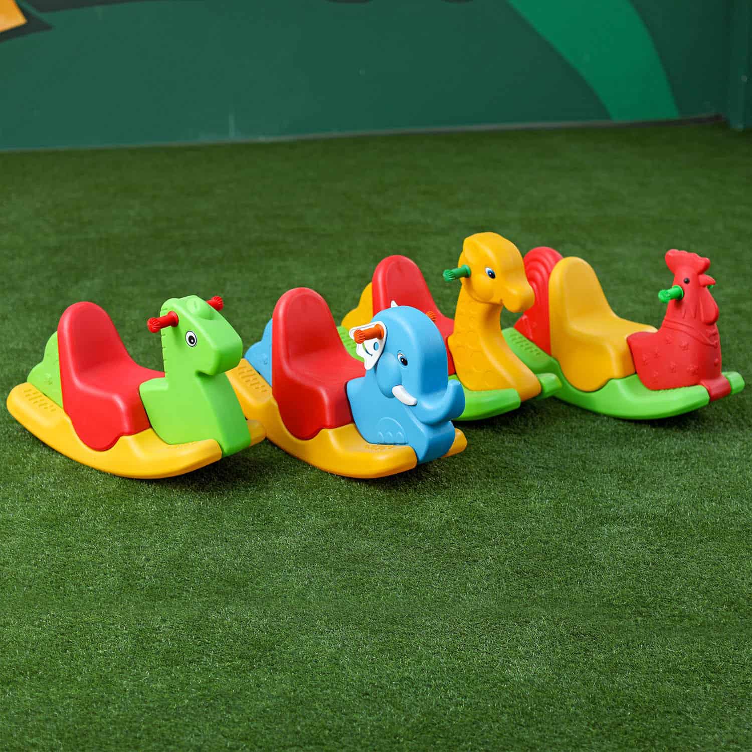 bap benh don ghep 3 mau bập bênh nhựa cho bé, Bap benh nhua cho be ZK171-5 con Huu ga ngua voi